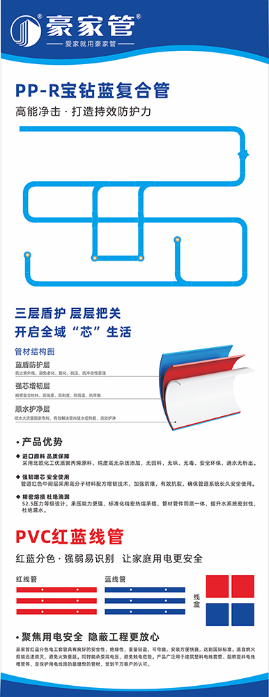 豪家管-經銷商室內廣告設計（1米X2.6米 豎版）